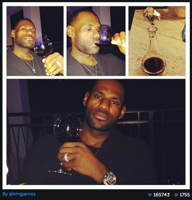 Världens bäste basketspelare LeBron James drack rödtjut på nyårsafton.