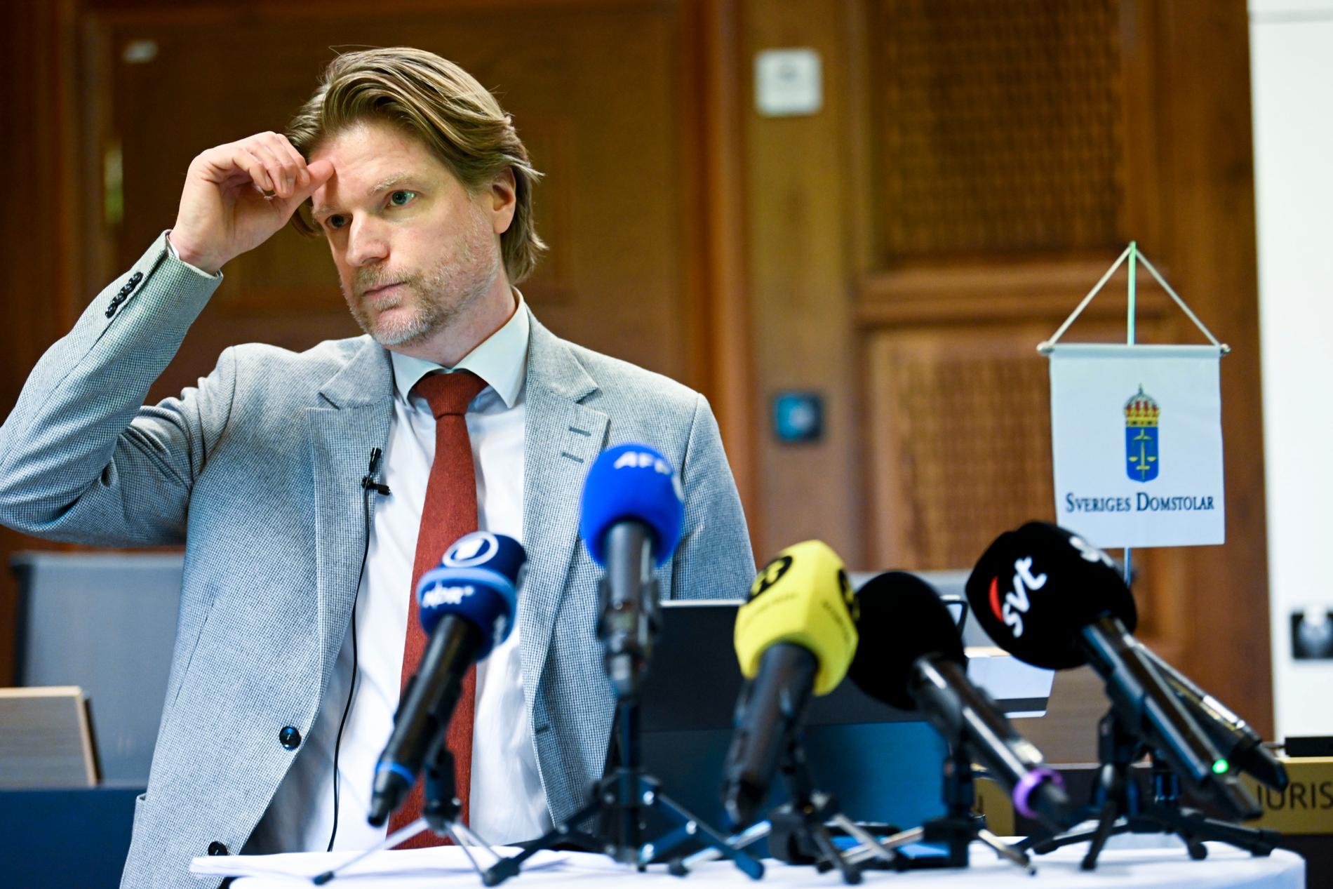 Rättens ordförande chefsrådmannen Måns Wigén meddelade dom i spionerifallet. 