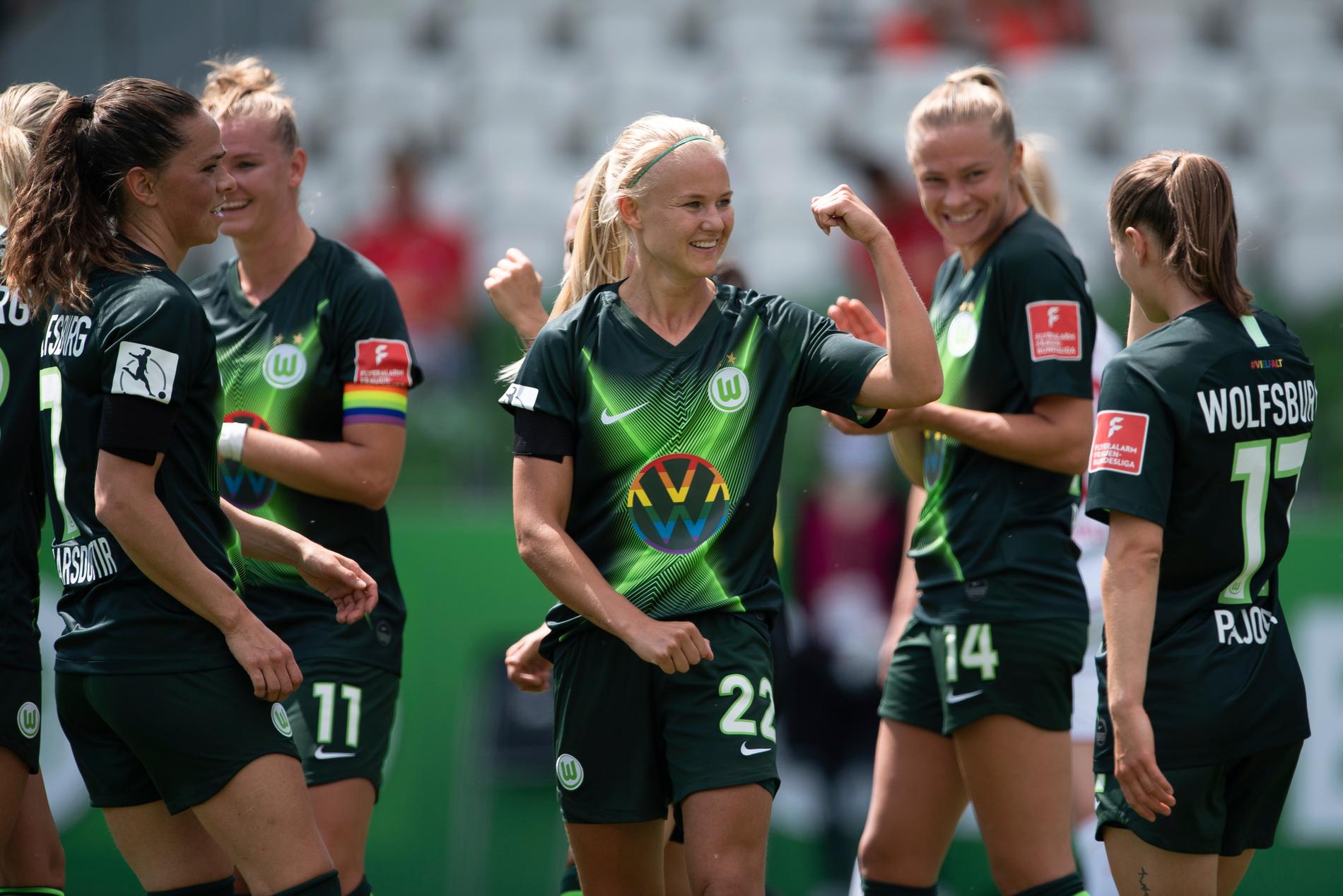 Pernille Harder stod för 2–0-målet när Wolfsburg säkrade titeln. Arkivbild.