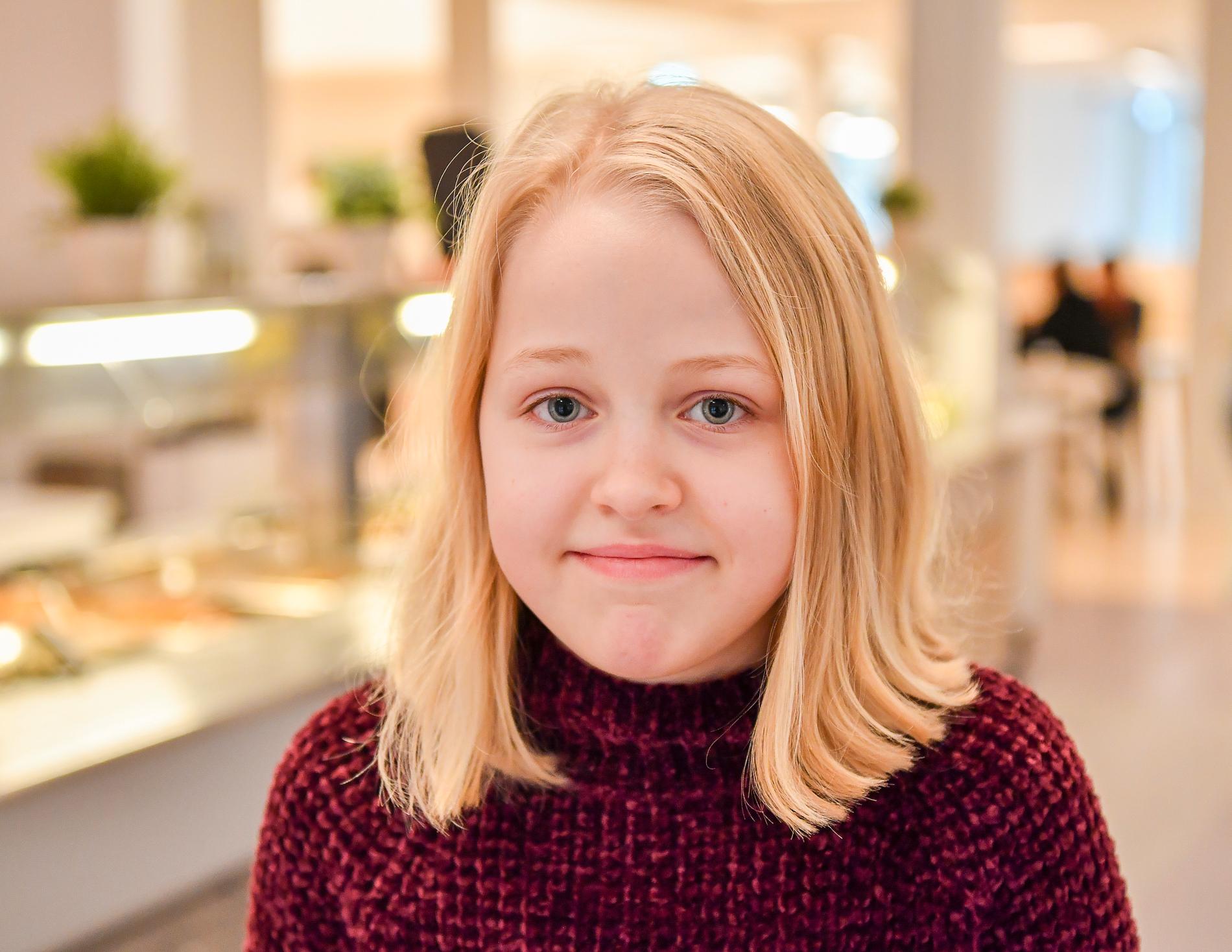 Maria Vinterbacke, 11 år, elev på Skapaskolan i Huddinge.