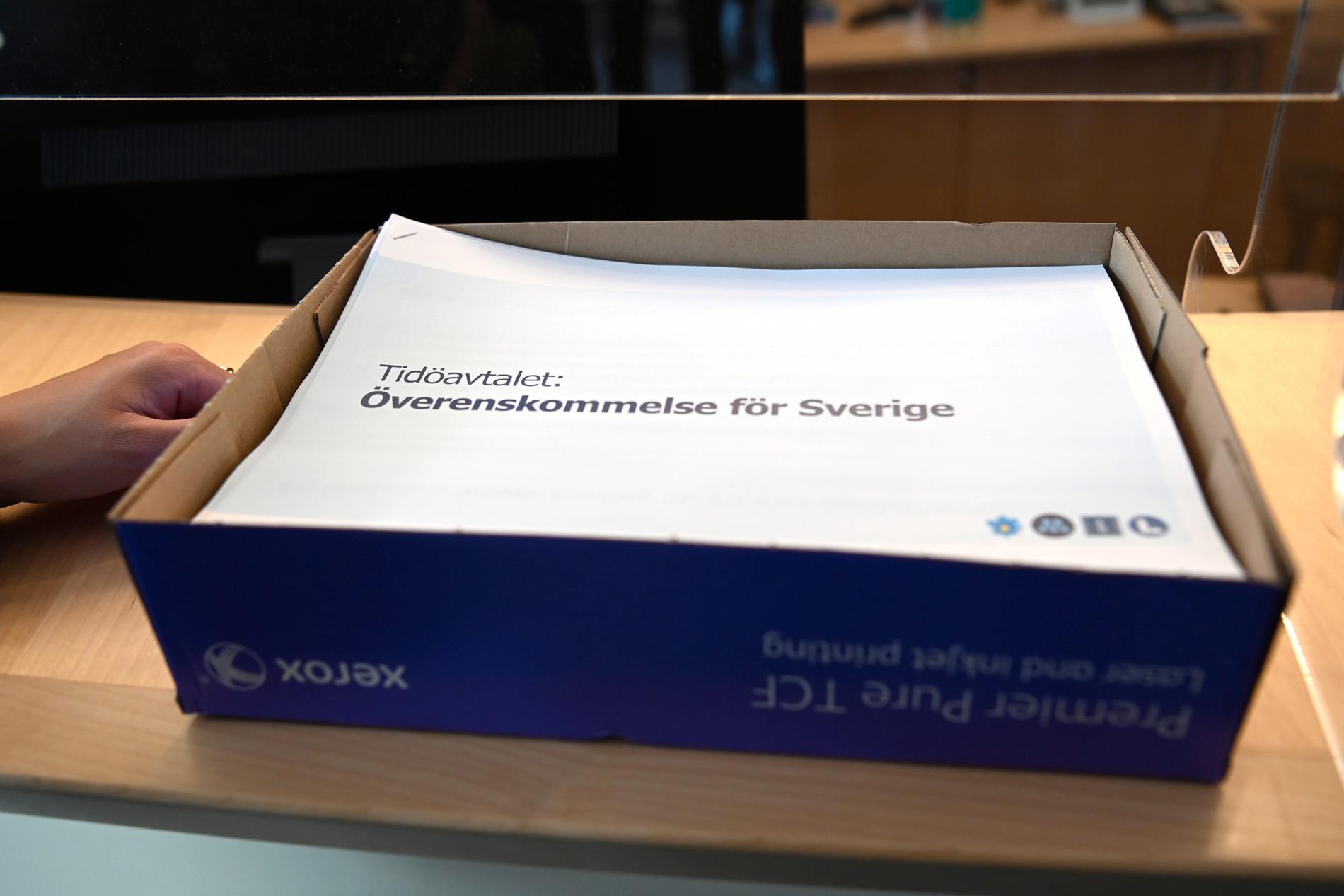 I skriften ”Överenskommelse för Sverige” avhandlas ekonomin på drygt fyra sidor av totalt 60. 