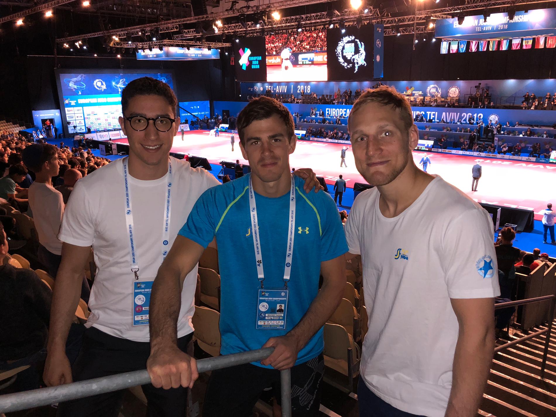 Joel Mankowitz, Tommy Macias och Robin Pacek i svenska judolandslaget på plats i Israel inför EM
