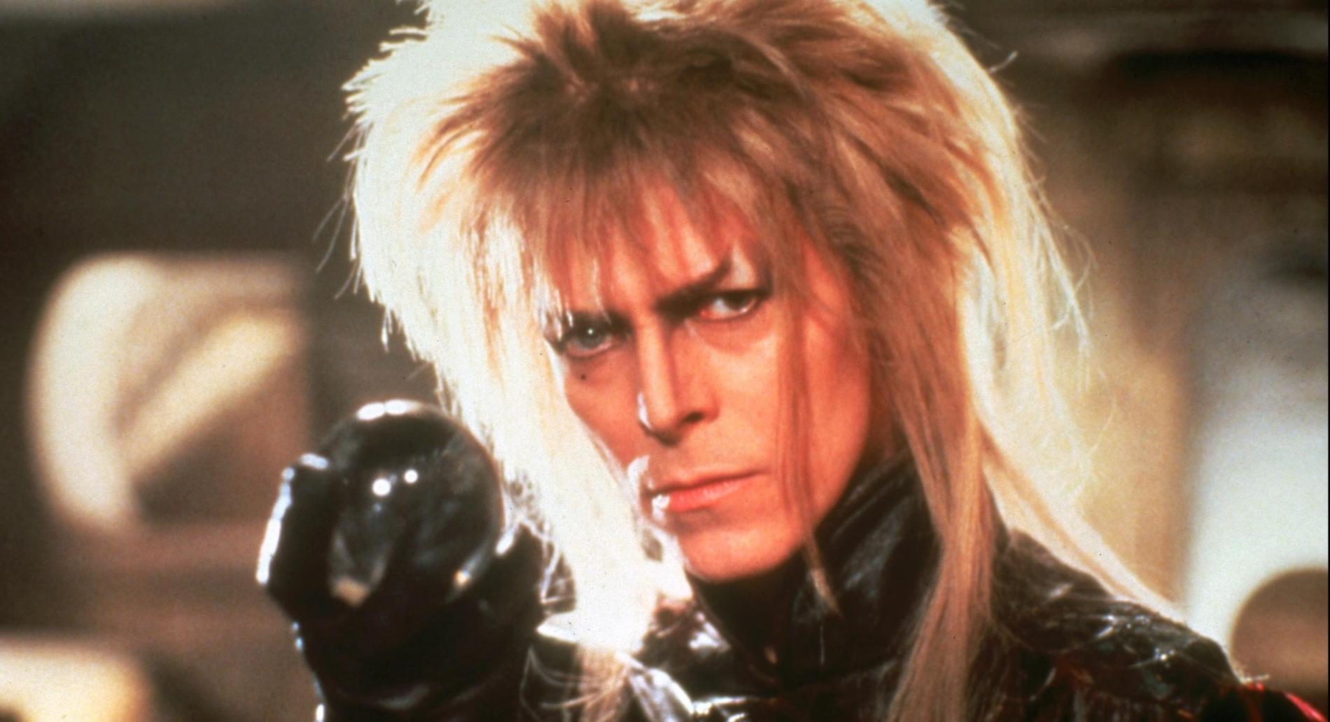 David Bowie som ond trollkung i "Labyrint". Pressbild.