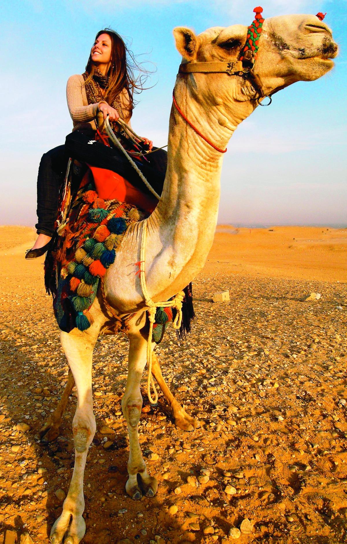 Anna Flemmert fick uppleva Jordanien från kamelryggen.