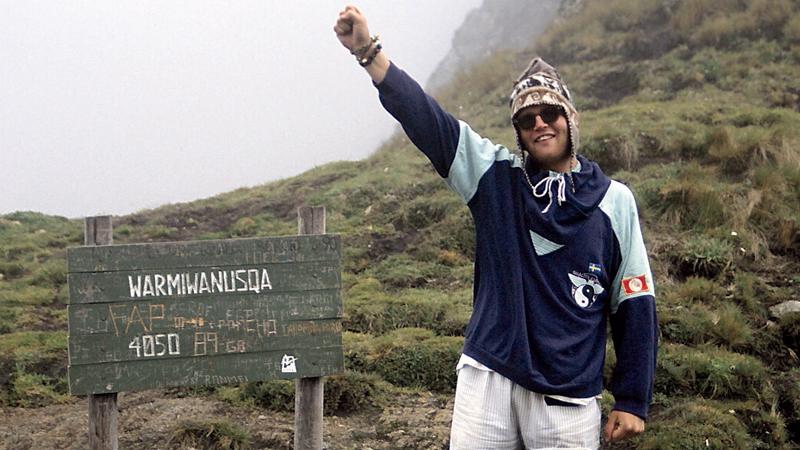 JAAA! I den extremt tunna luften kändes det som en seger för Johan ”Inka” Gunnarsson att komma över det högsta passet på inkaleden.