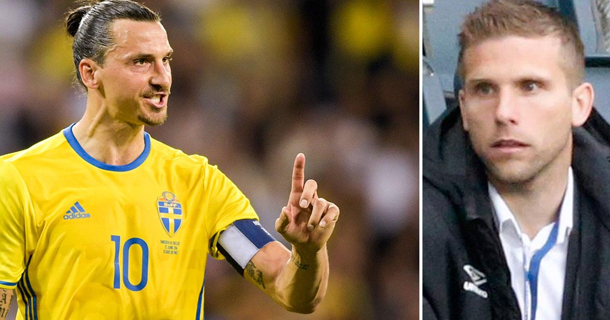 Zlatan Ibrahimovic och Anders Svensson har gjort många år tillsammans i landslaget.