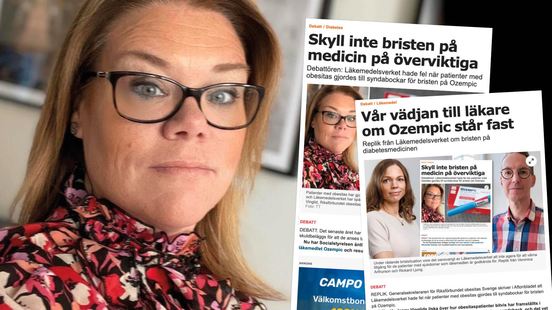 Vi förväntar oss att en myndighet som Läkemedelsverket använder mer effektiva kanaler för att ge vägledning till enskilda läkare än att sprida en debattartikel som kan förvärra situationen för våra patienter och skapa motsättningar mellan olika patientgrupper. Slutreplik från Jenny Vinglid, Riksförbundet obesitas Sverige. 