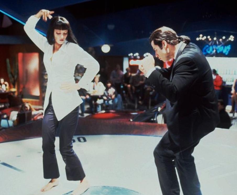 Uma Thurman och John Travolta dansar till Chuck Berrys i ”You never can tell” i Quentin Tarantinos mästerverk ”Pulp fiction” 1994.