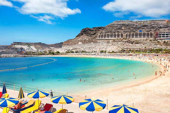 Stranden Amadores är en av många som Gran Canaria har att erbjuda. 