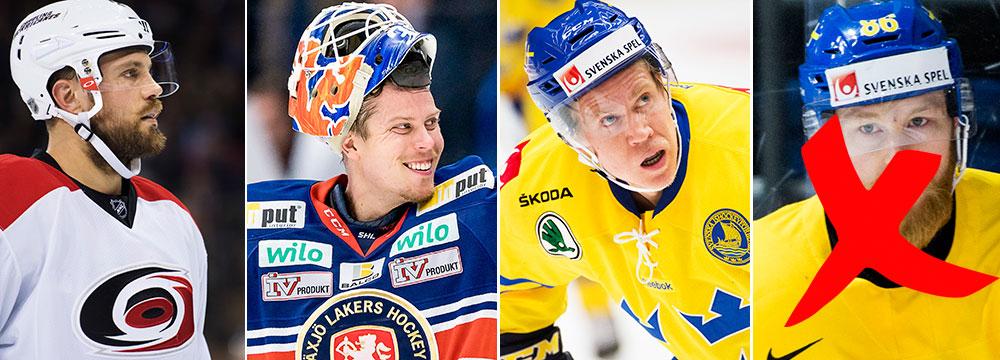 Viktor Stålberg, Viktor Fasth och Andreas Engqvist är tillbaka i Tre Kronor igen  däremot saknas Linus Klasen.