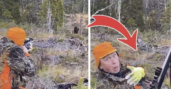 Mats Isaksson, 59, jagade älg utanför Åre, fick han syn på en älgtjur några hundra meter bort. Han hade ett bra skottläge och sköt.
