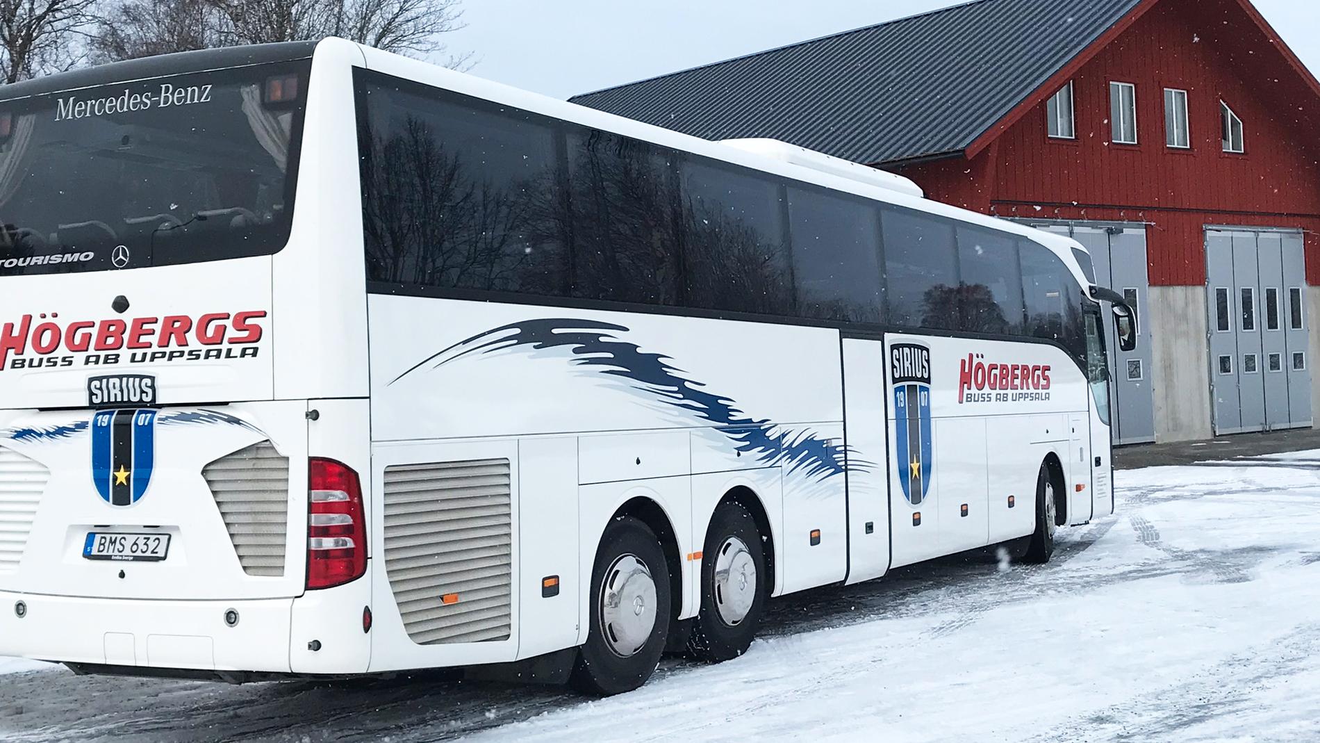 Sirius spelarbuss som laget reser med under den allsvenska säsongen.