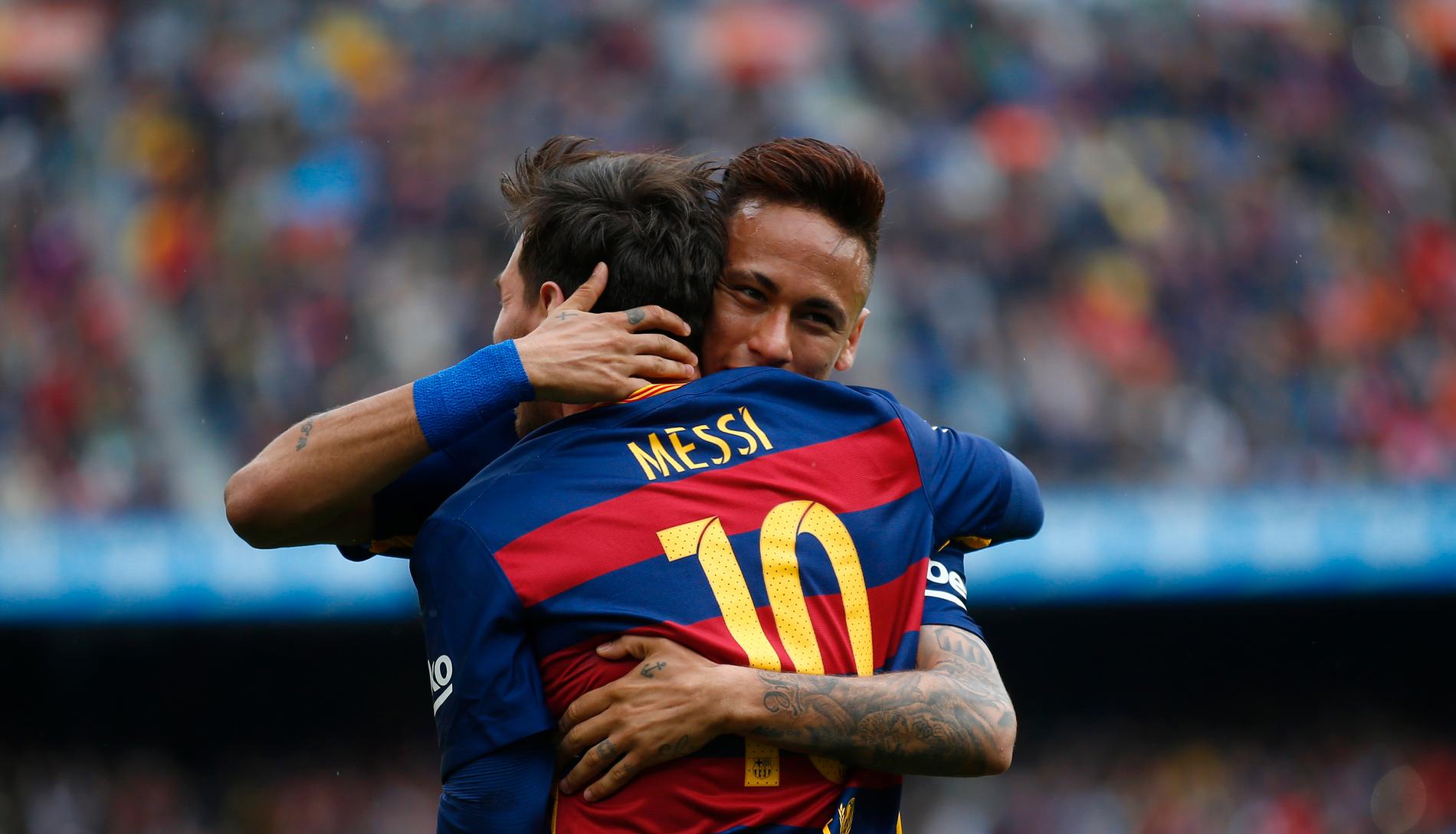 Neymar och Messi i Barcelona. 