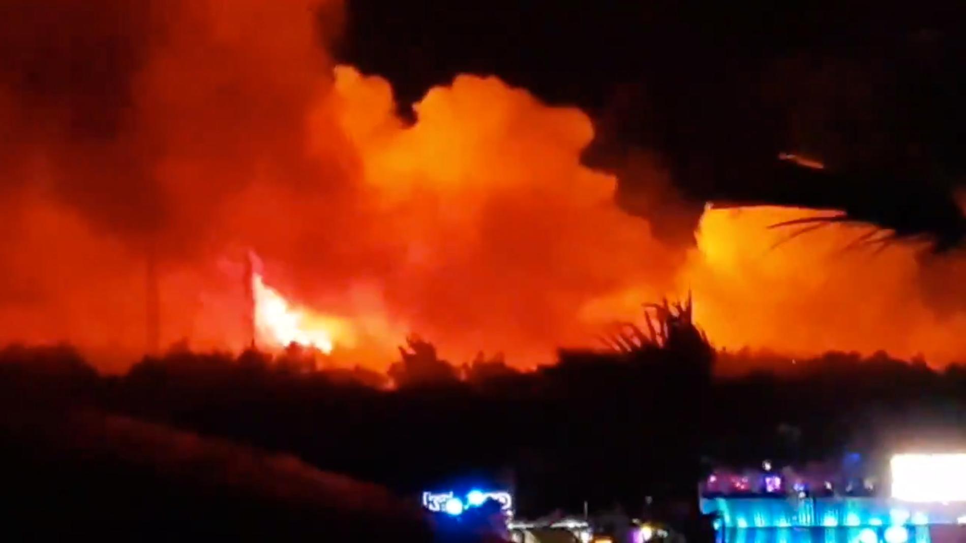 Skogsbrand på Pag i Kroatien.