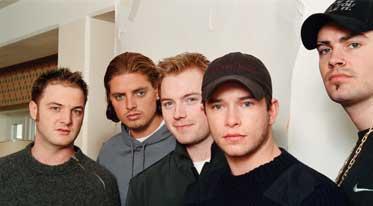 Året var 1999, månader innan Boyzone splittrades. fr.v. Mikey Graham, Keith Duffy, Ronan Keating, Stephen Gatley, Shane Lynch.