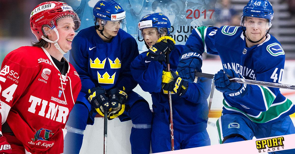 Jonathan Dahlén och Elias Pettersson spelade juniorhockey tillsammans i Timrå och Småkronorna – nu kan de återförenas i NHL och Vancouver Canucks.