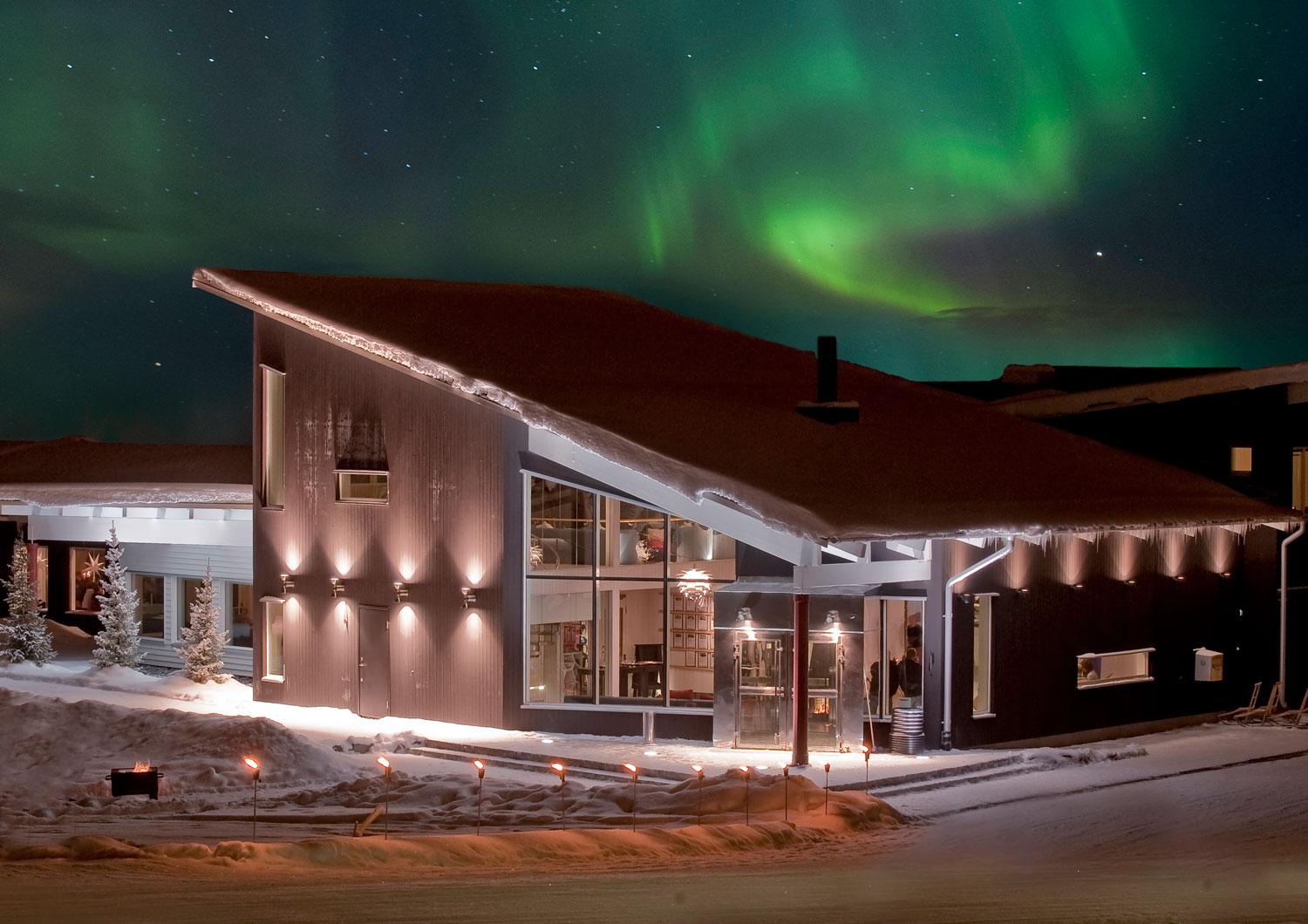Camp Ripan är en nyskapande turistanläggning i Kiruna. Anläggningens läge, just i stadens utkant, är optimal för norrskensupplevelser