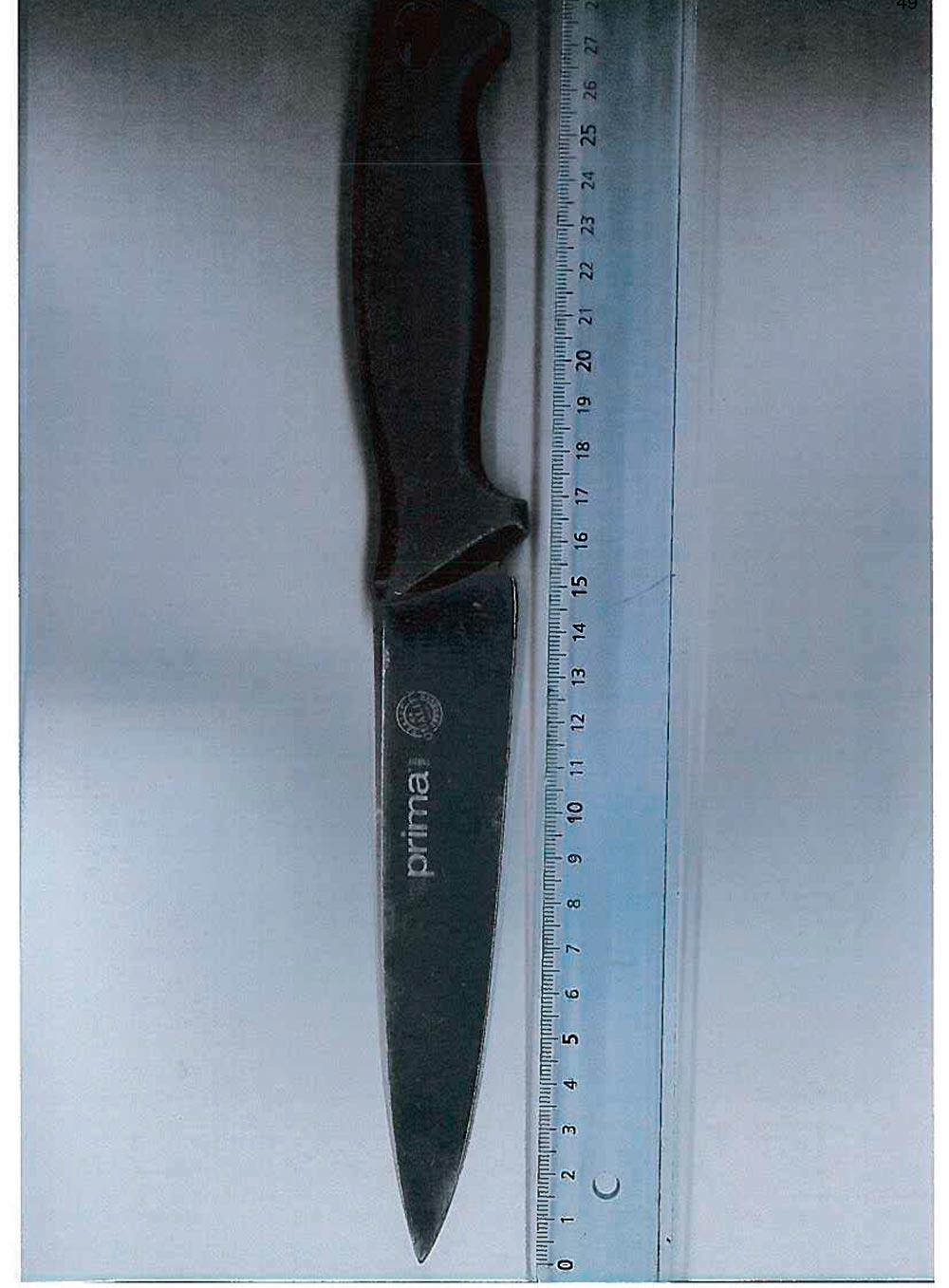 En av knivarna som polisen hittade hos 20-åringen