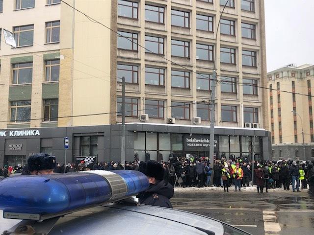 Protester i Moskva.