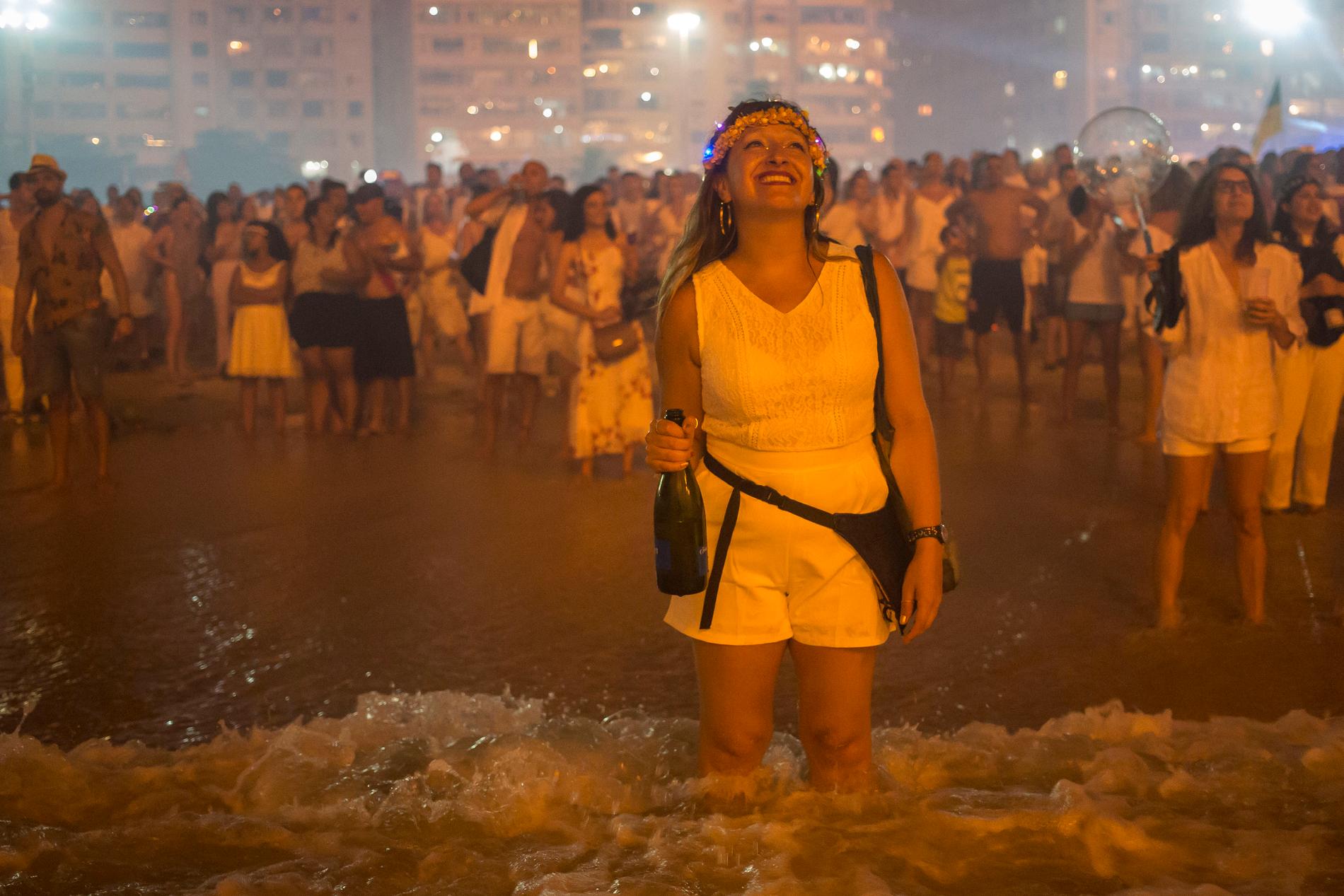 Så här såg det ut på Copacabana när 2019 blev 2020.