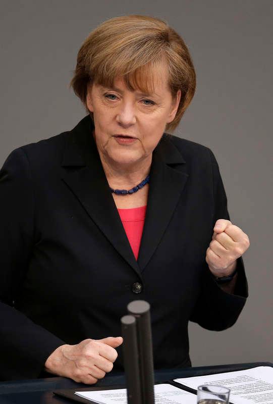 Dreißig Angela Merkel, tysk förbundskansler.