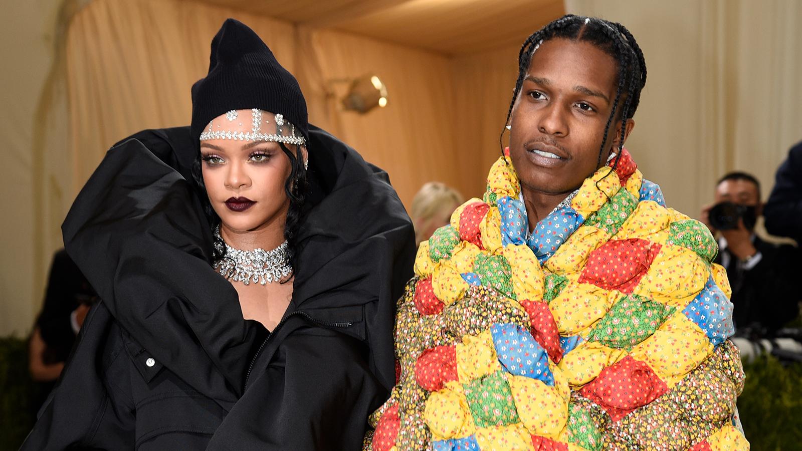 Rihanna och Asap Rocky på Met-galan i New York den 13 september i år.