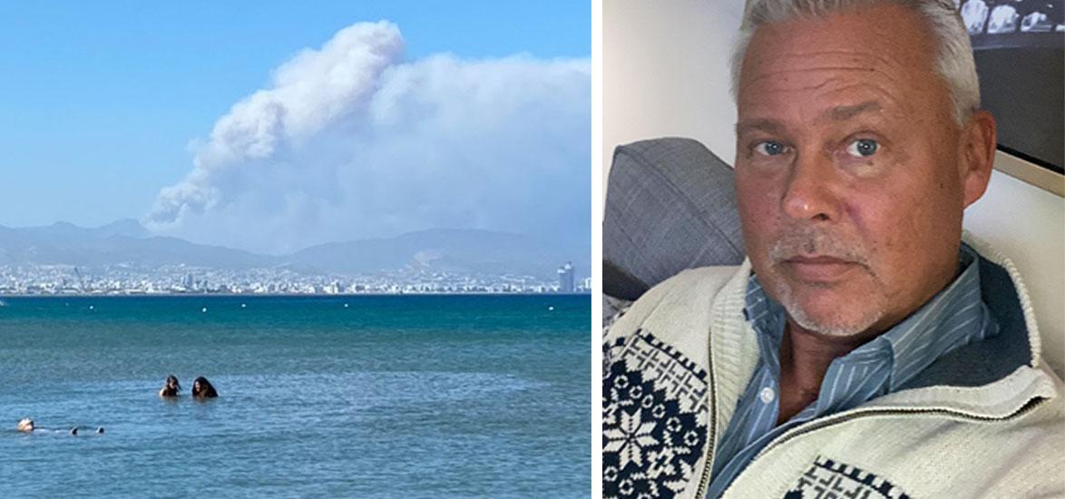 Svenske Håkan Kvist är delvis bosatt på Cypern. Han känner medlidande för de som har drabbats av branden.