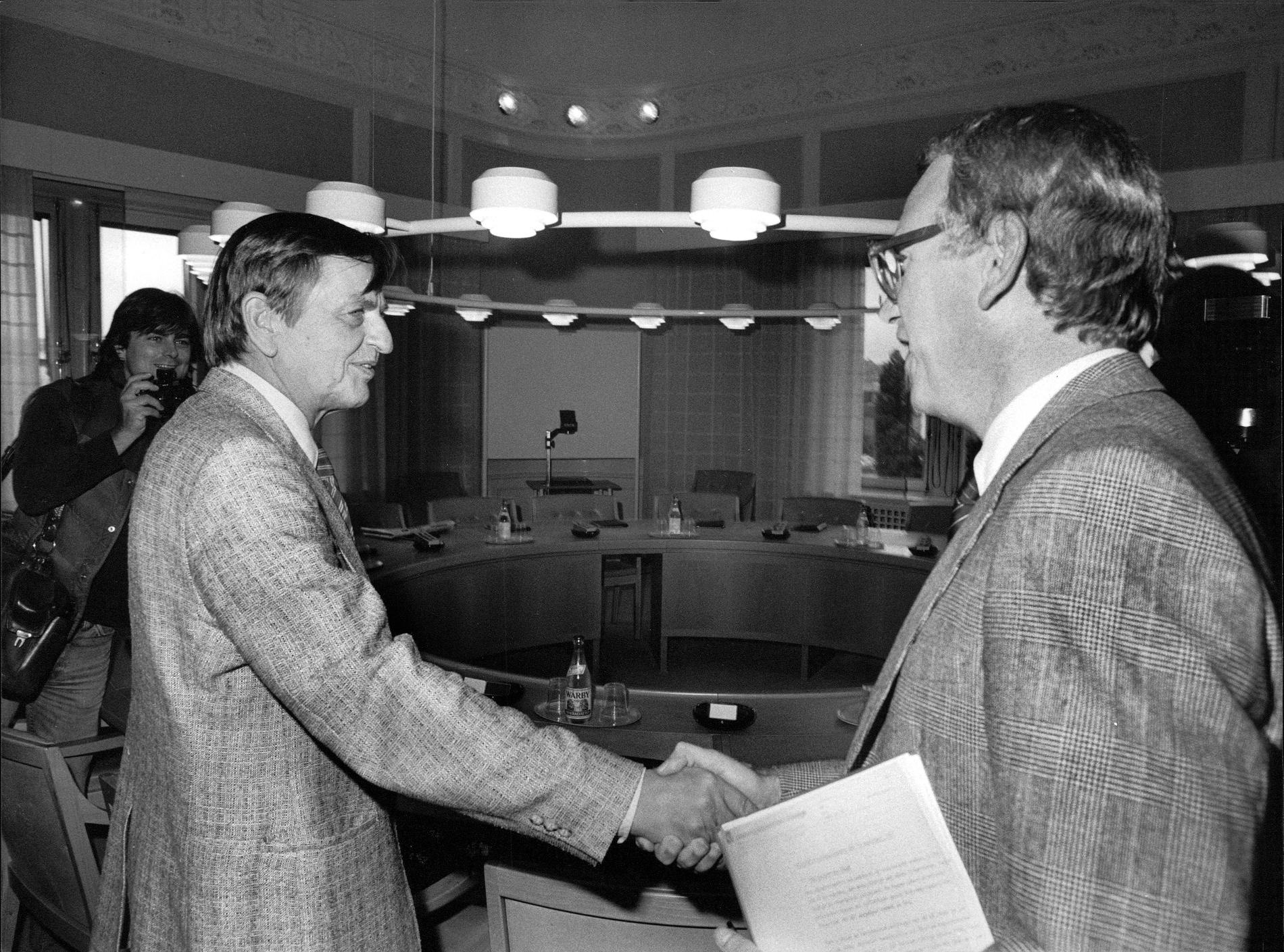 Olof Palme och Stig Malm.