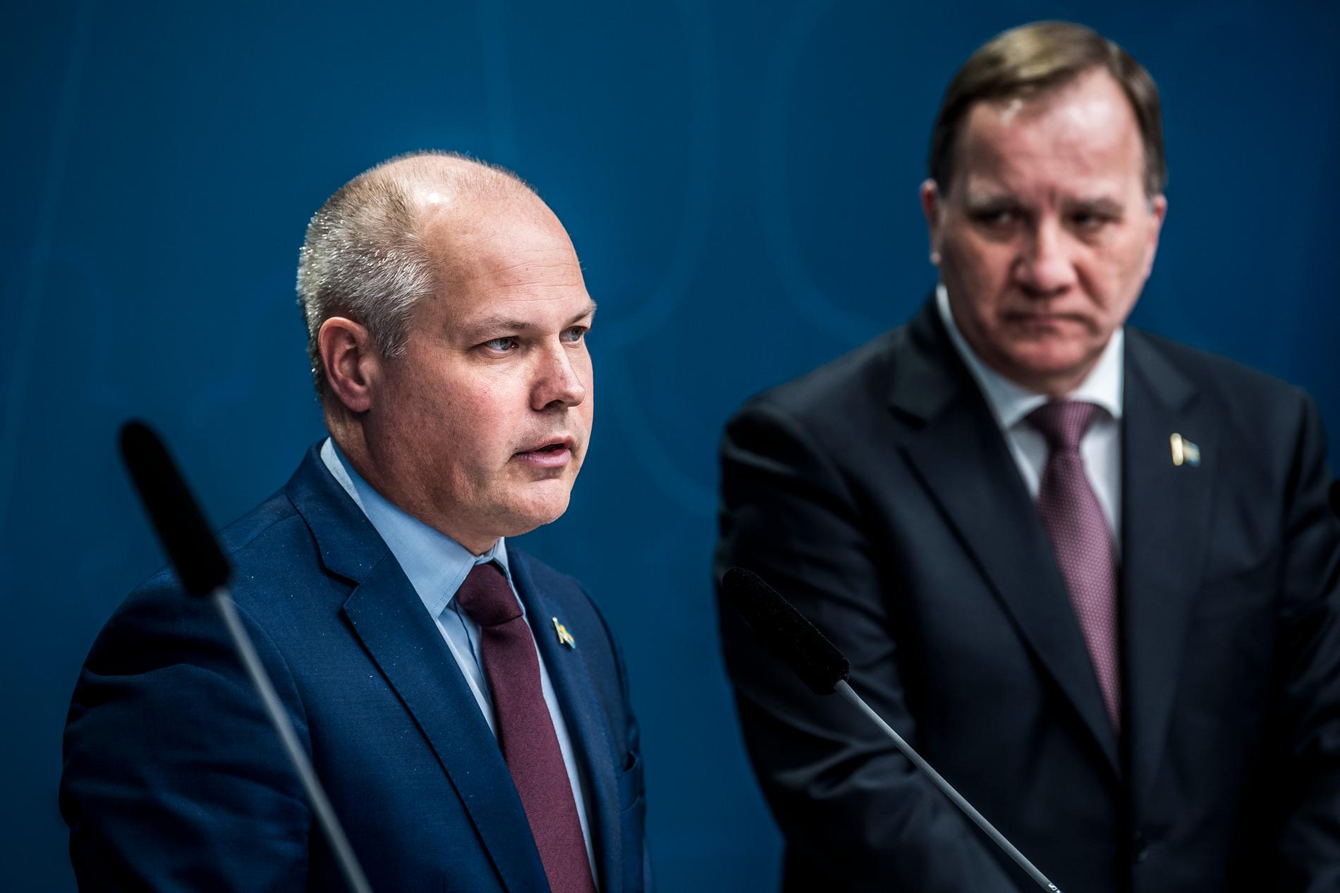 Justitieminister Morgan Johansson (S) och statsminister Stefan Löfven (S).