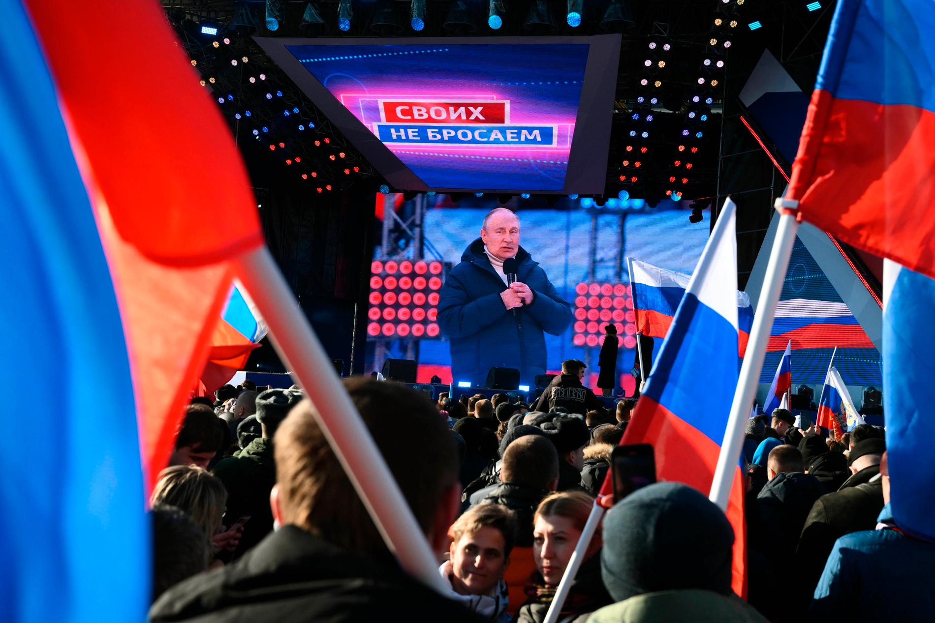 Putin framträder på VM-arenan i Moskva