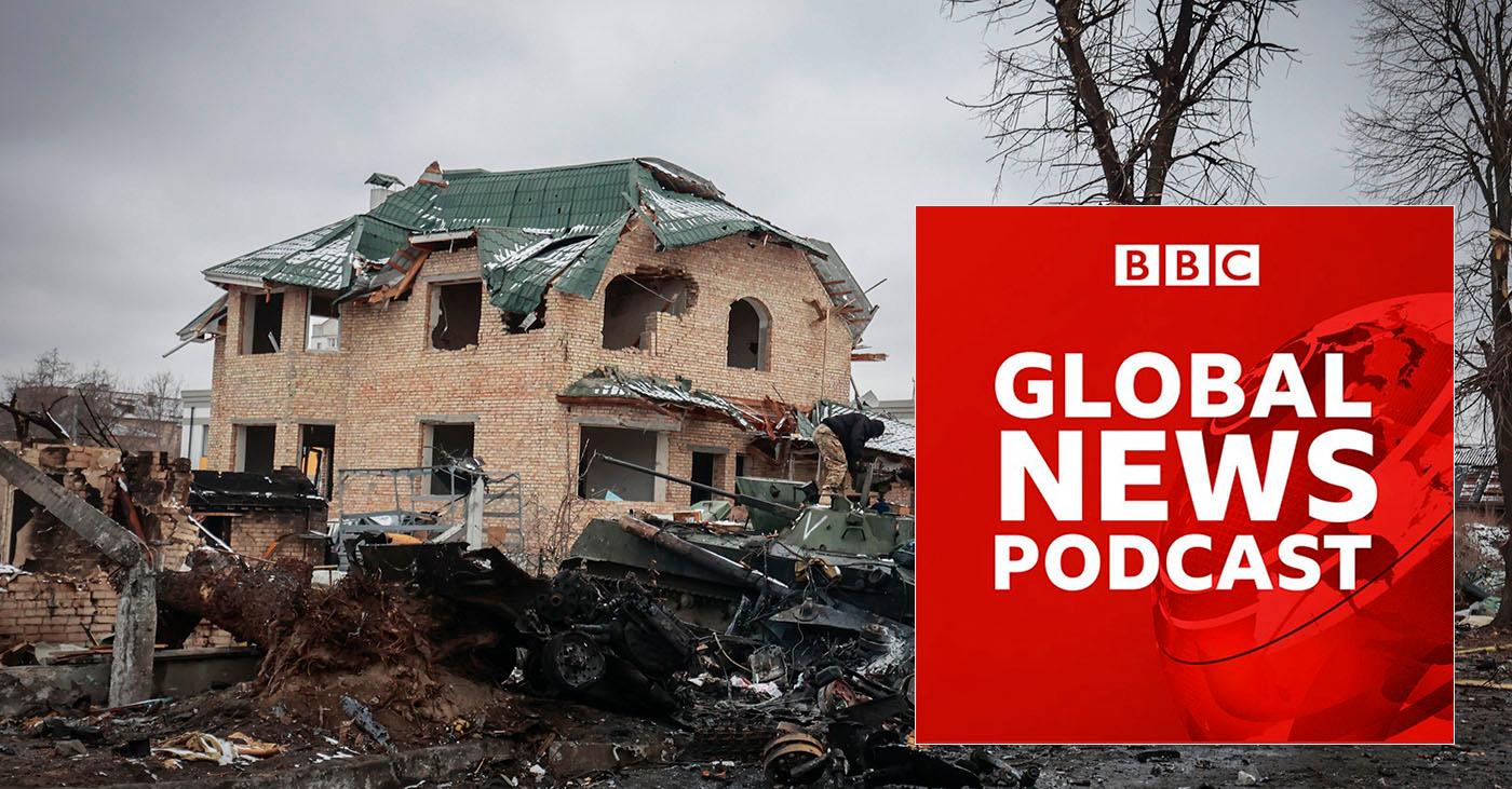 ”BBC global news podcast” – att lyssna på just nu.