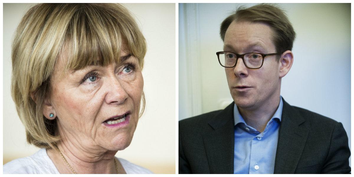 Moderaterna Beatrice Ask och Tobias Billström menar att S är oförmögna att ta trygghetskrisen på allvar.