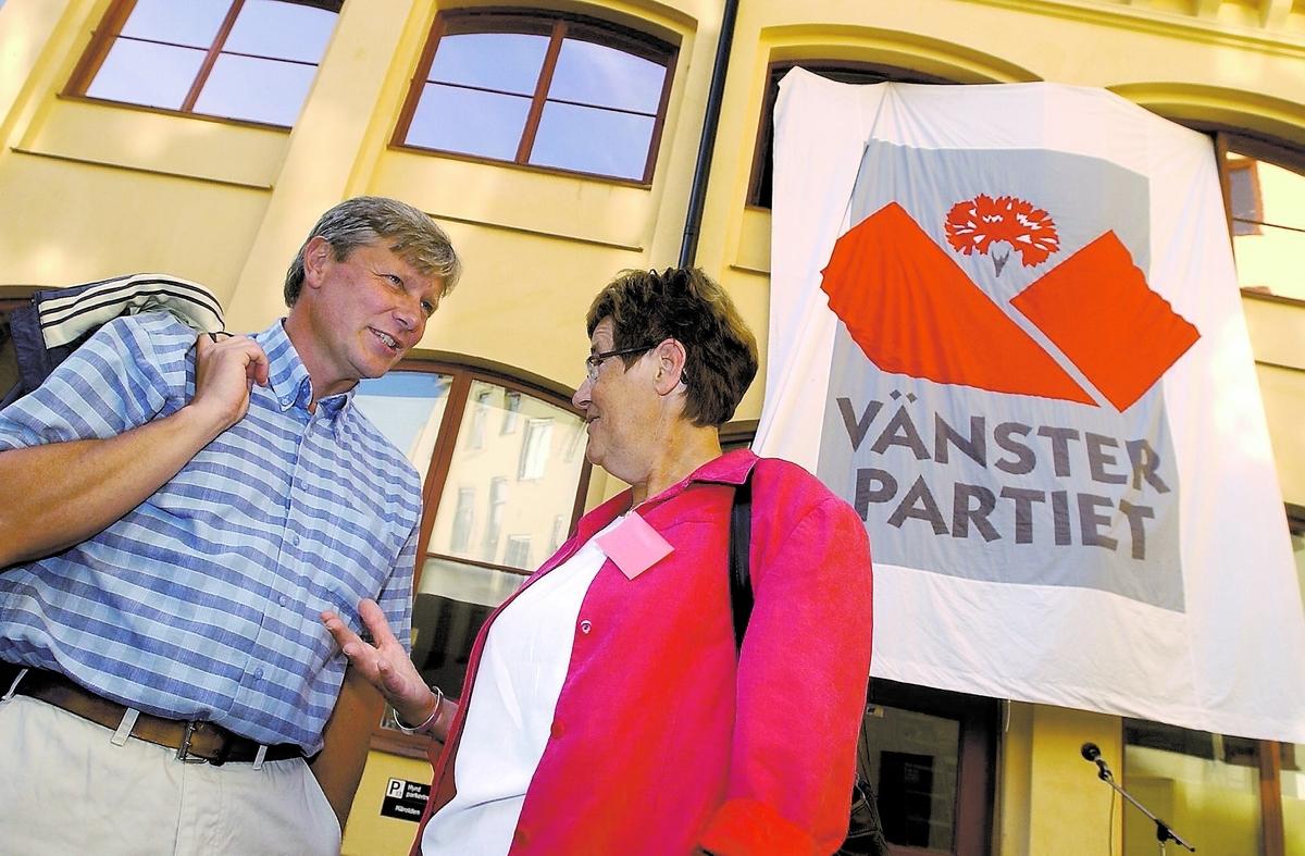 Med Lars Ohly under EU-valet 2004.