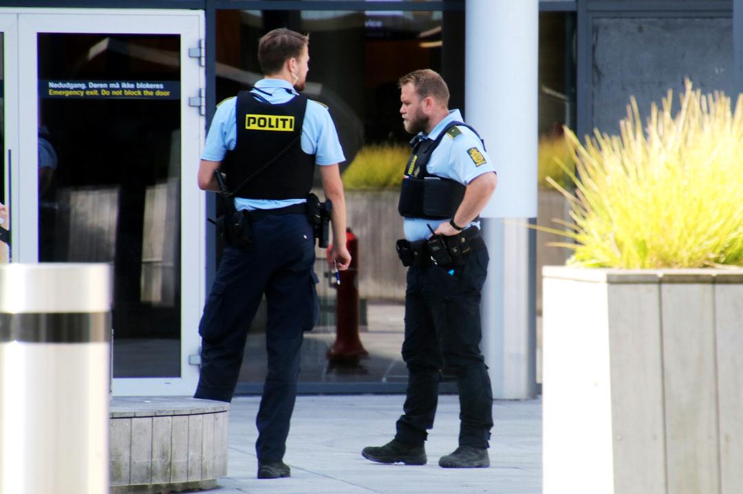 Polis på plats vid Kastrup.