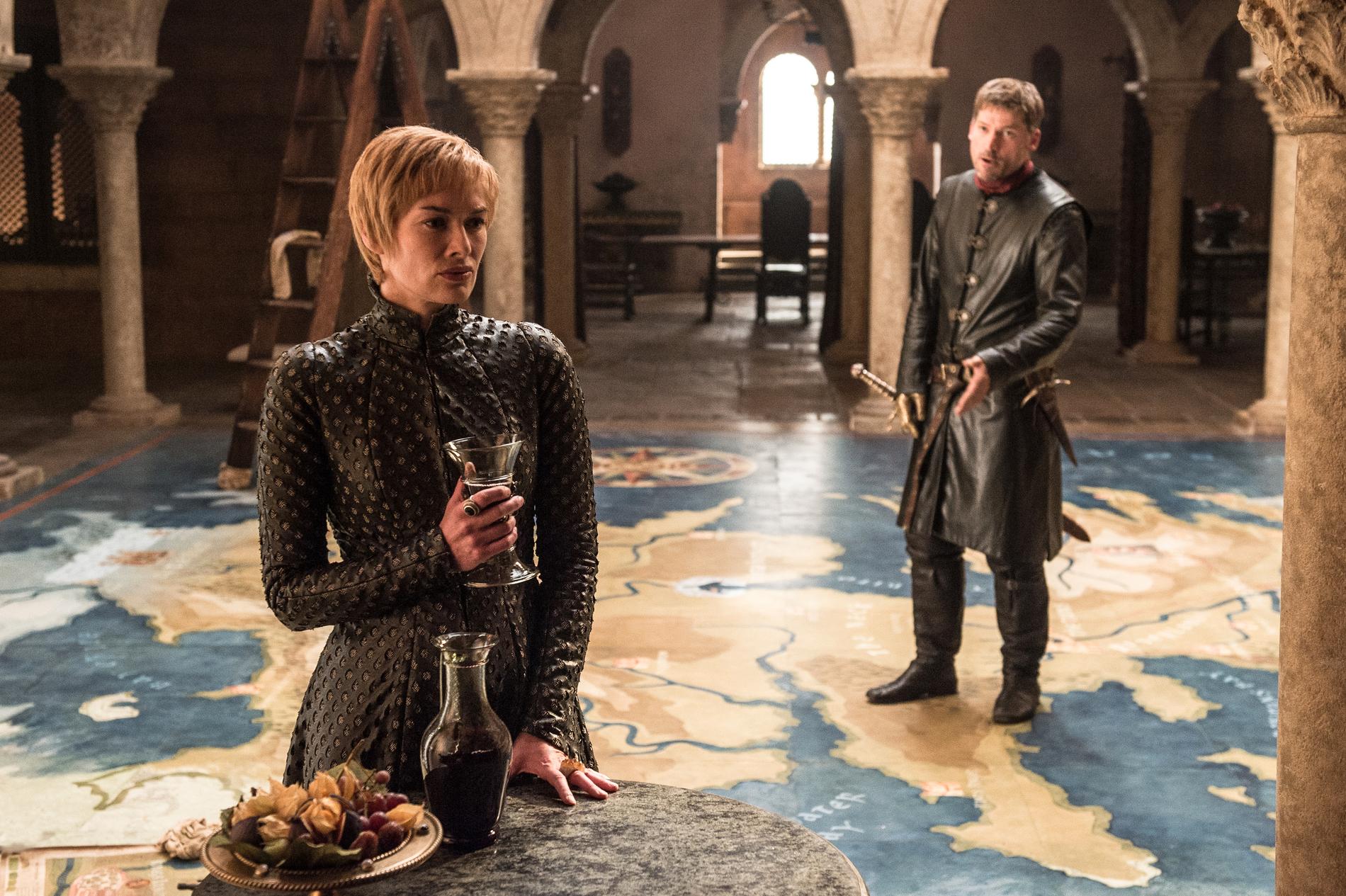 Cersei Lannister med brodern Jaime som spelas av Nikolaj Coster-Waldau