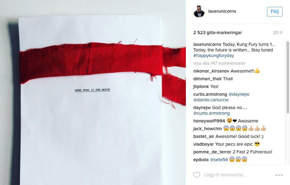 David Sandberg hintar om uppföljaren på Instagram.