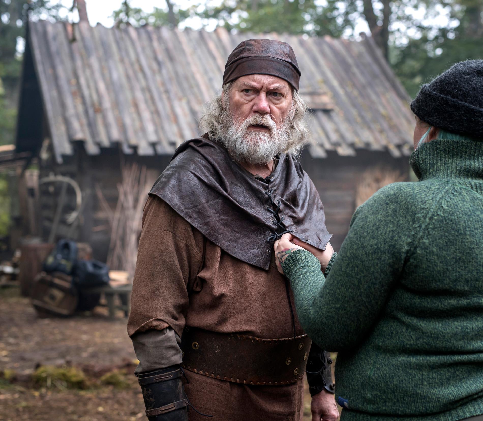Peter Haber som smeden i filmen ”Halvdan viking”.