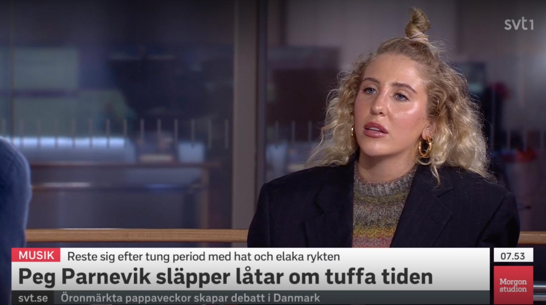 Peg Parnevik intervjuades i SVT:s ”Morgonstudion”.