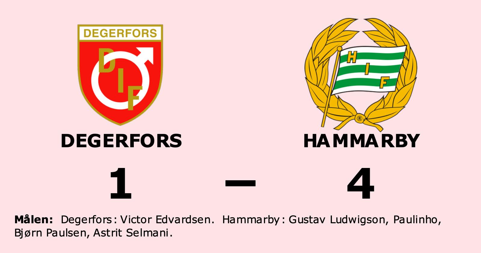 Hammarby IF: Hammarby tog tre rättvisa poäng mot Degerfors