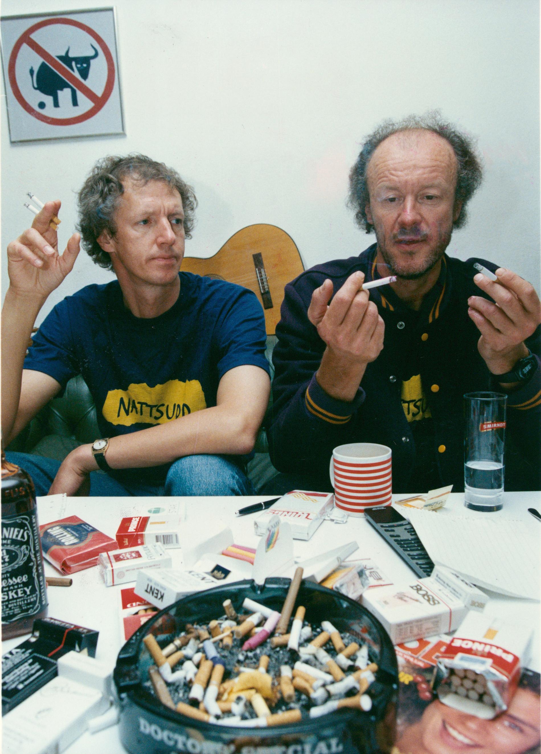 Svante Grundberg och Björn Wallde 1990.