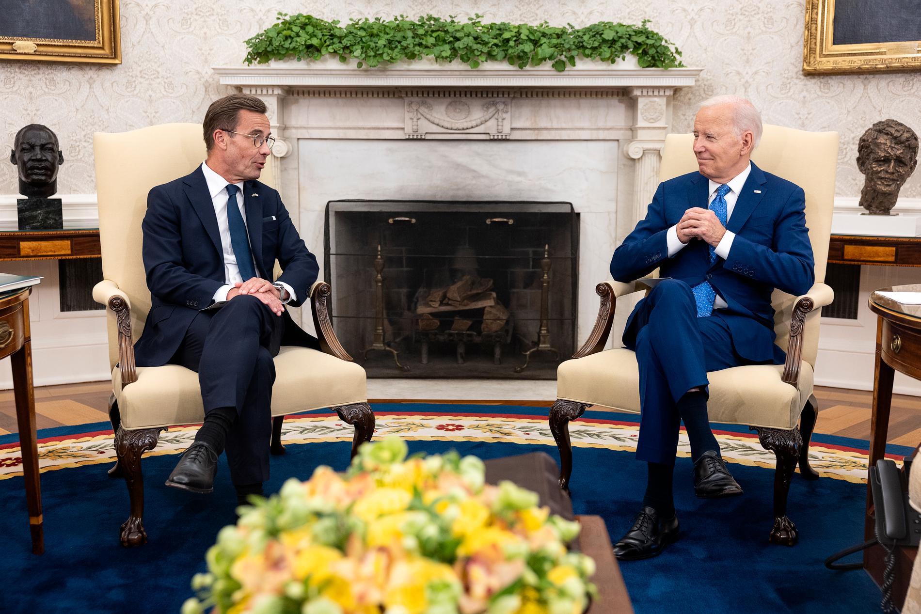 Ulf Kristersson besökte Joe Biden i Washington. 