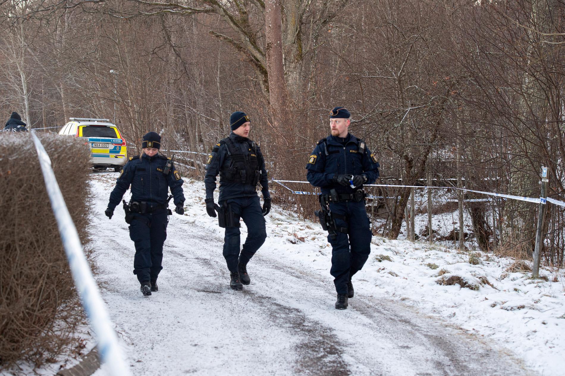 Polis på plats i Jönköping. 