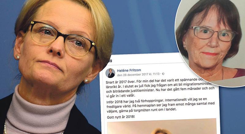 Vilket spännande år! skriver migrationsministern Heléne Fritzon på Facebook. Inte ett ord om det tunga ansvar som ligger på henne i en tid av sorg och förtvivlan inom ansvarsområdet, skriver Lise Blomqvist.