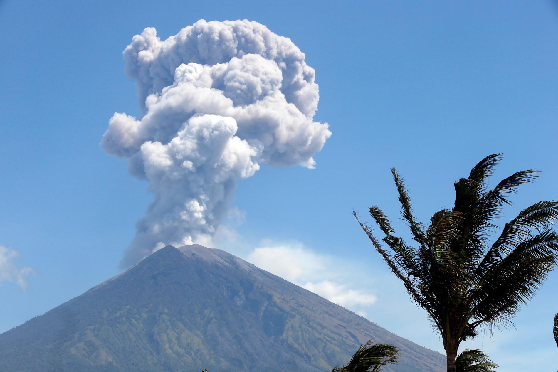 Vulkanen Agung på Bali har fått ett nytt utbrott. Arkivbild.
