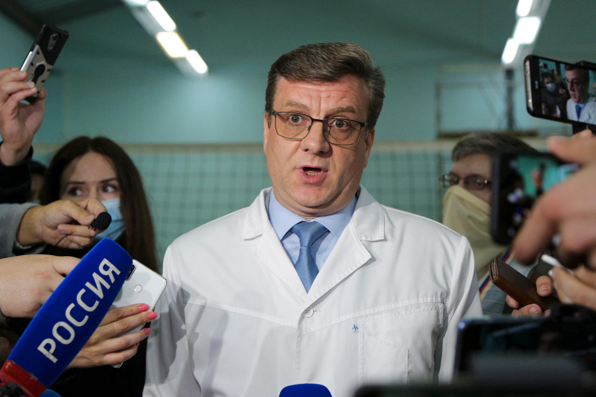 Alexander Murakhovsky, chefsläkare på sjukhuset där Aleksej Navalnyj vårdas i Omsk.