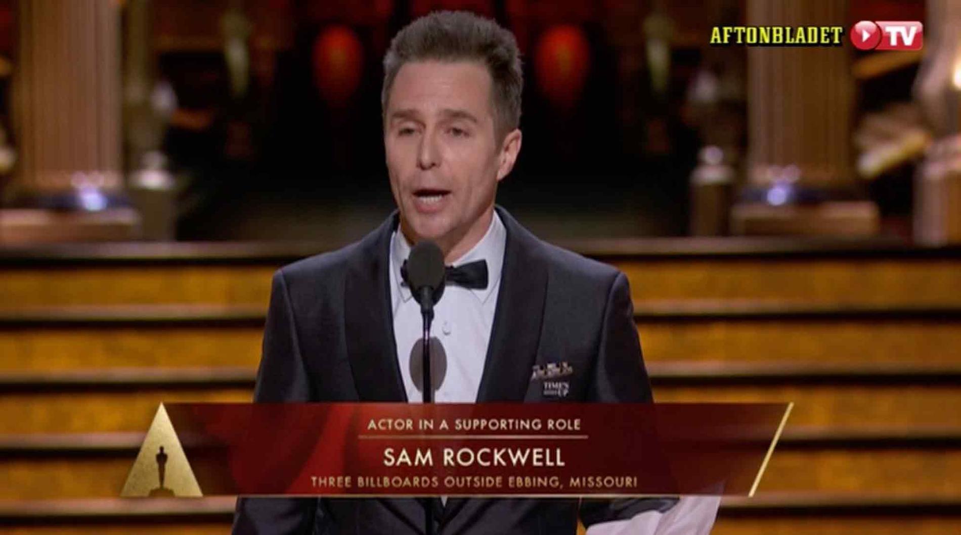 Sam Rockwell fick en Oscar för bästa manliga biroll.