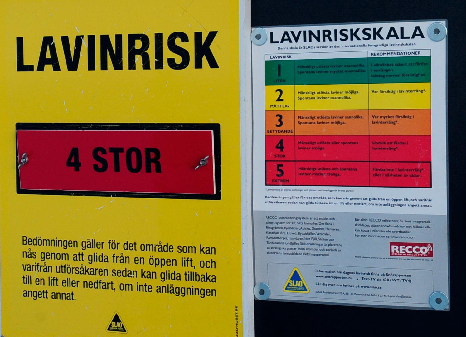 I helgen varnas för stor lavinfara i södra Lapplandsfjällen. Arkivbild.