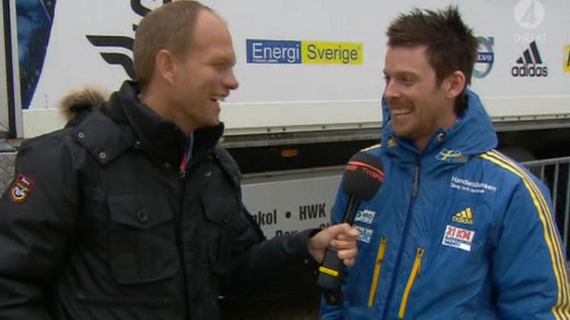 Vallachefen Kent Norell intervjuas i TV4.