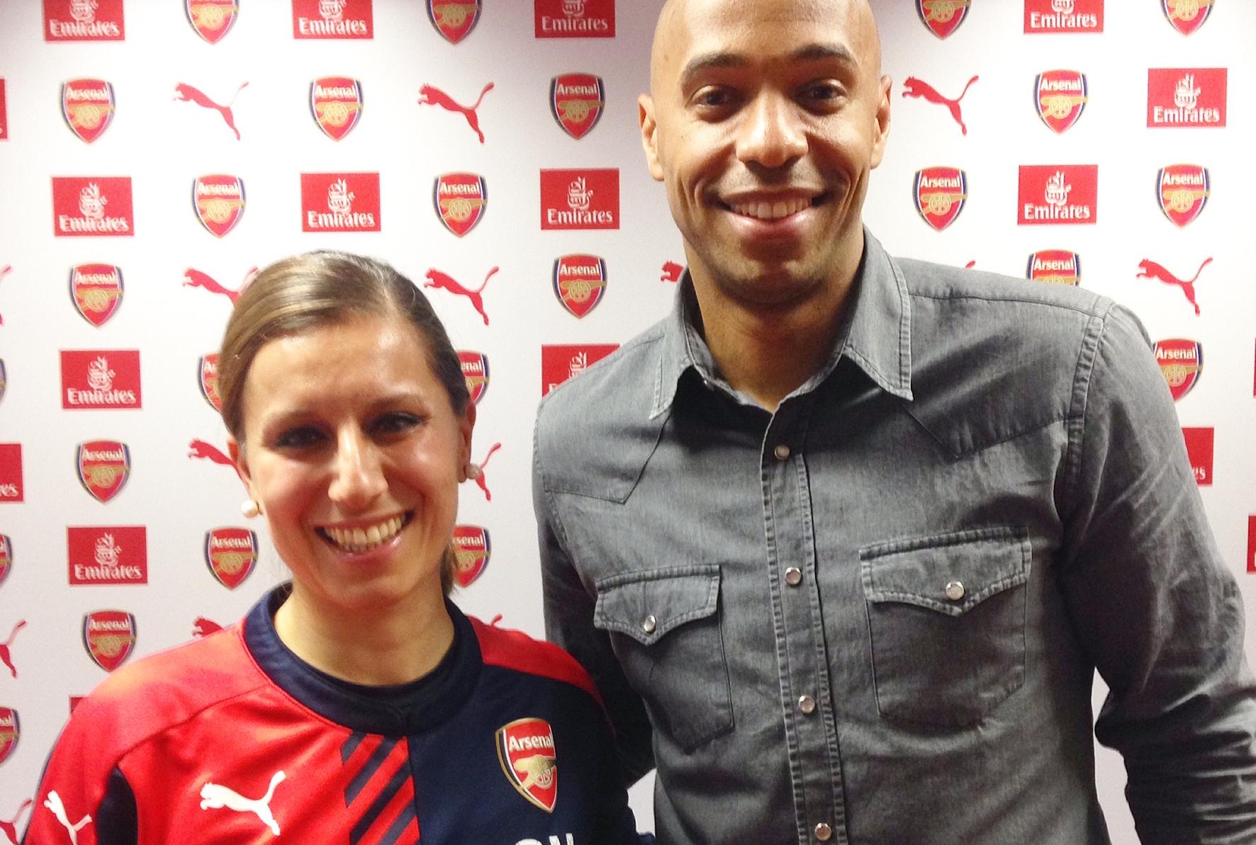 Heidaripour och förre Arsenal-spelaren Thierry Henry.