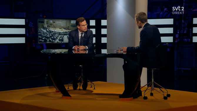 Moderatledaren kommenterade försöken att bilda regering i SVT:s ”Agenda”.
